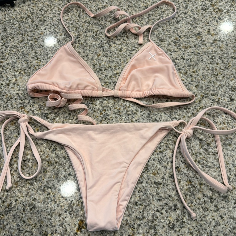 Frankie's Bikinis Light Pink Bikini Set